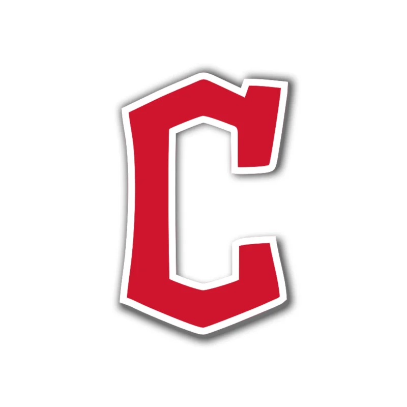 Cleveland Indians - Fancy Red C - Full Color Vinyl Sticker - Custom Size