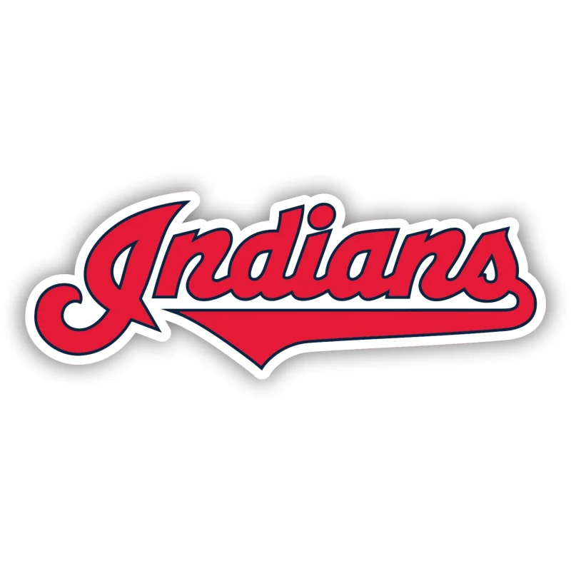 Cleveland Indians - Indians Cursive - Iron On DTF Transfer - Custom Size