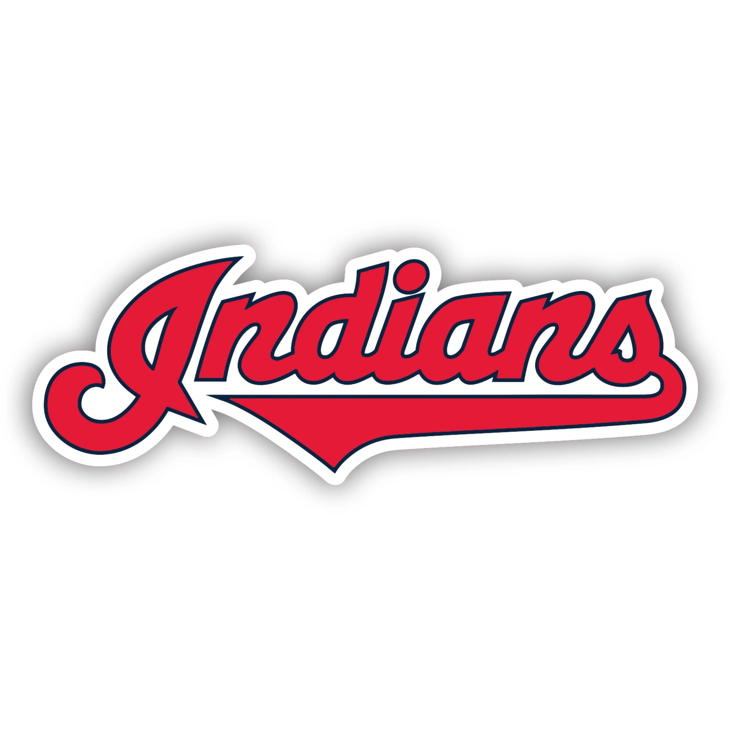 Cleveland Indians - Indians Cursive - Iron On DTF Transfer - Custom Size