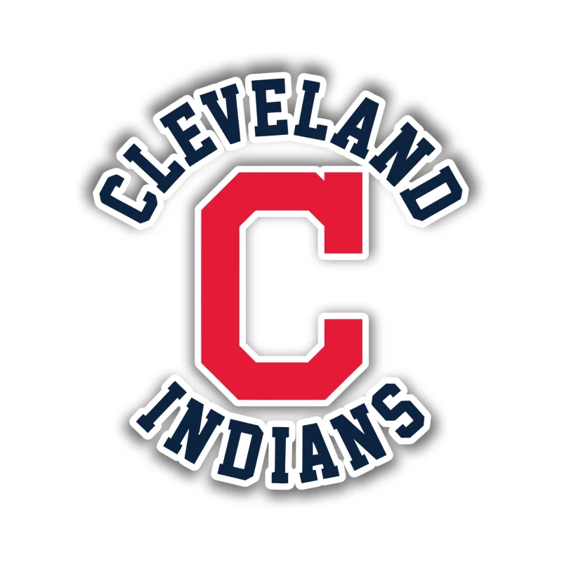 Cleveland Indians - Red C with Name - Iron On DTF Transfer - Custom Size