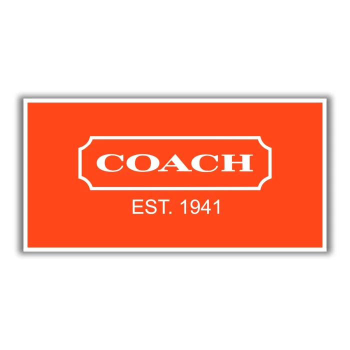 Coach – Orange – Full Color Vinyl Sticker – Custom Size – Sports ...