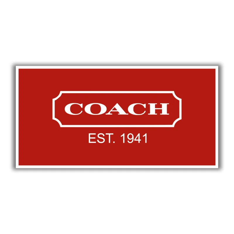 Coach - Red - Full Color Vinyl Sticker - Custom Size