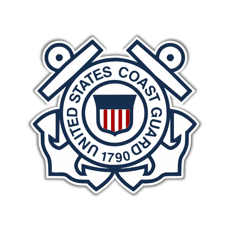 Coast Guard Full Color Vinyl Decal
