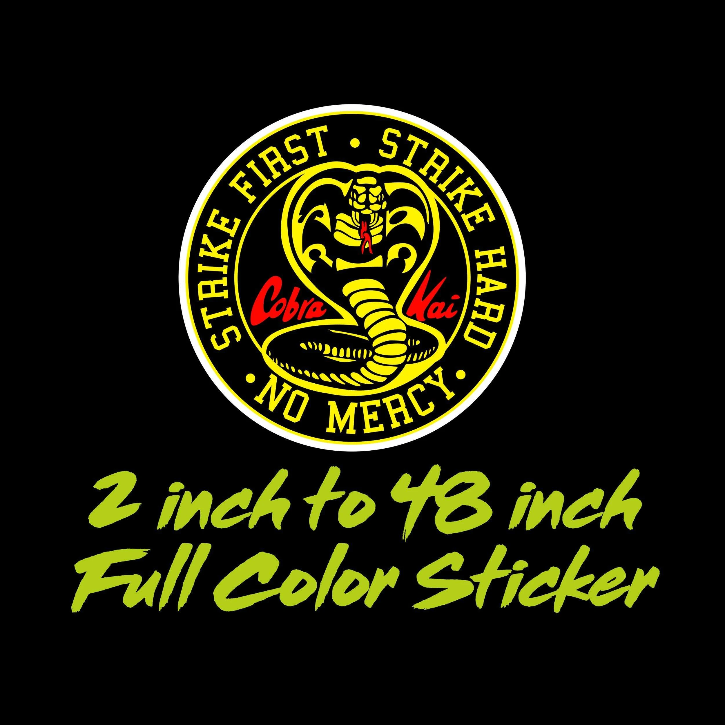 Cobra Kai Full Color Vinyl Sticker - Custom Size