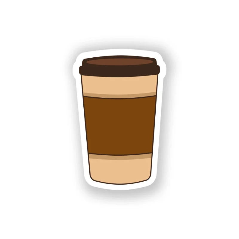 Coffee Full Color Vinyl Decal - Custom Size