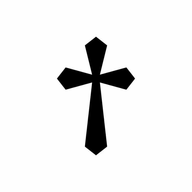 Cross - Vinyl Decal - Custom Size