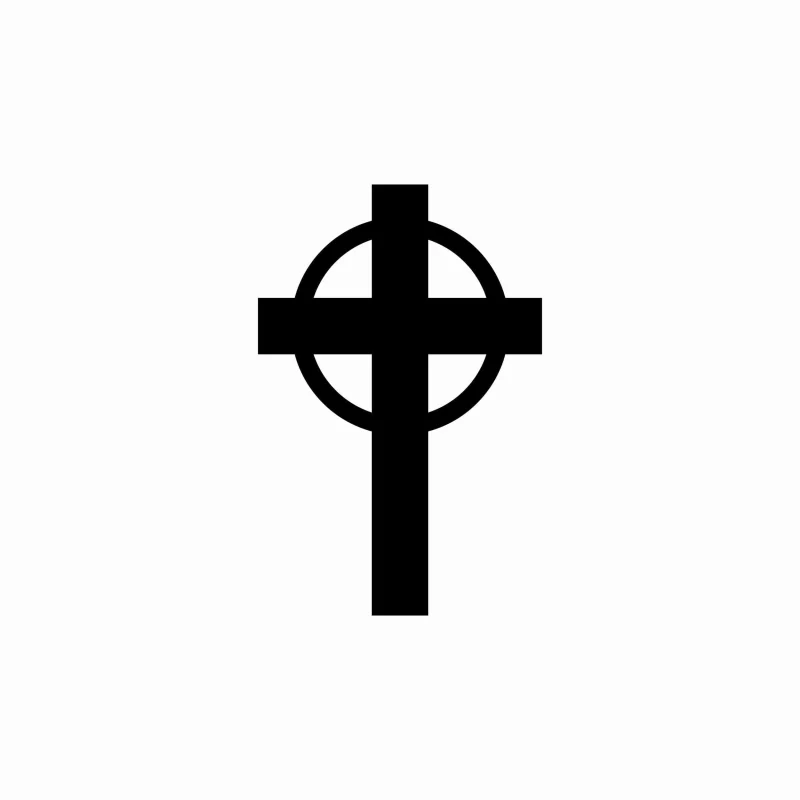 Cross - Vinyl Decal - Custom Size
