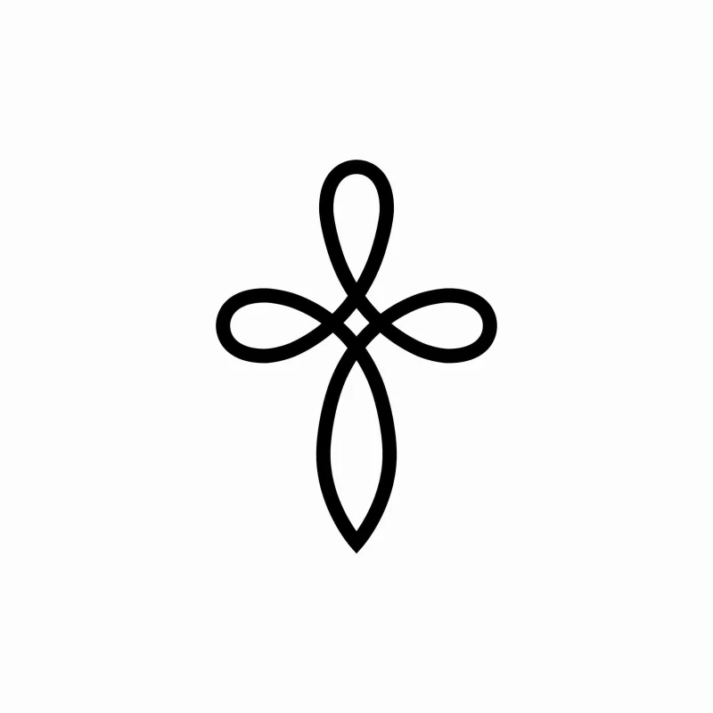 Cross - Vinyl Decal - Custom Size