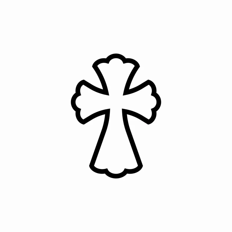 Cross - Vinyl Decal - Custom Size