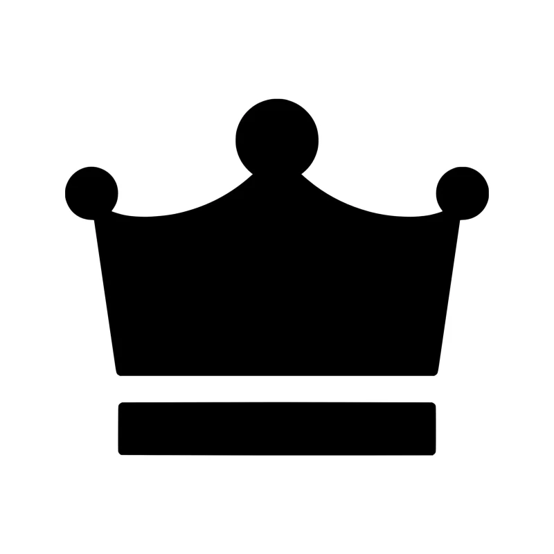 Crown Vinyl Decal - Custom Size