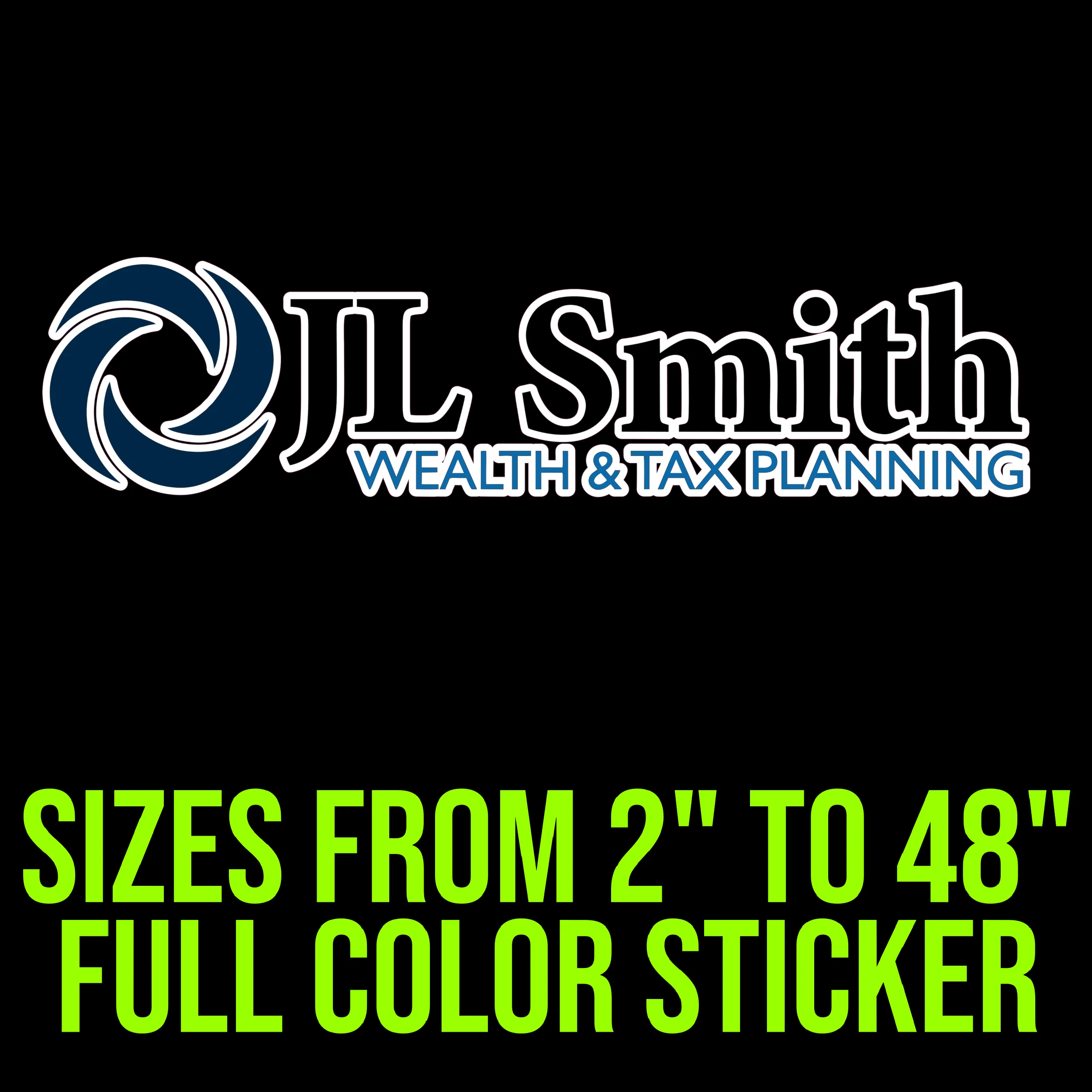 Custom for Chad - JL Smith- Full Color Vinyl Decal