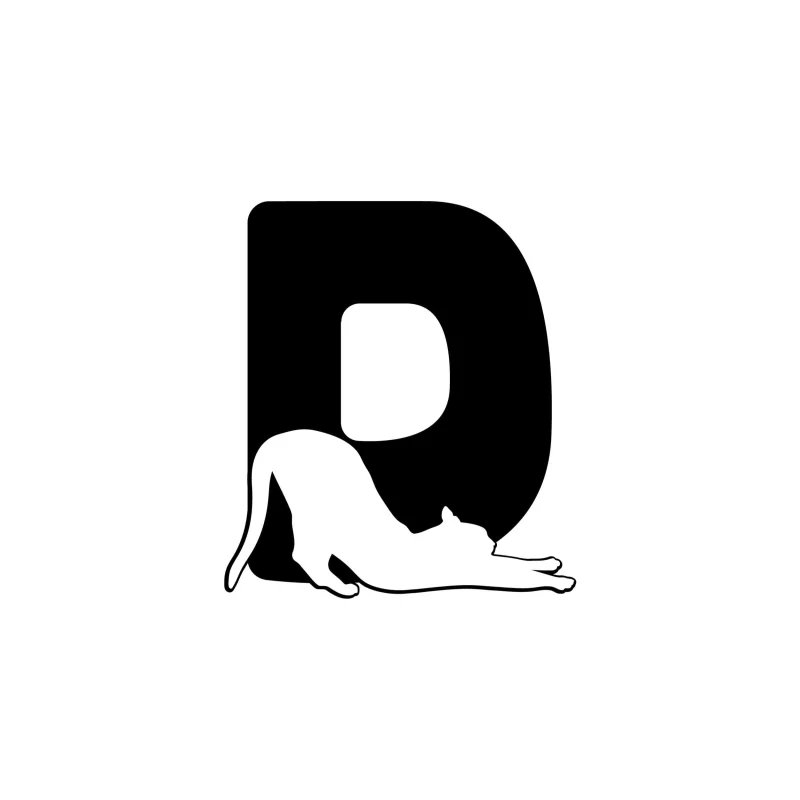 D - Alphabet - Vinyl Decal - Custom Size