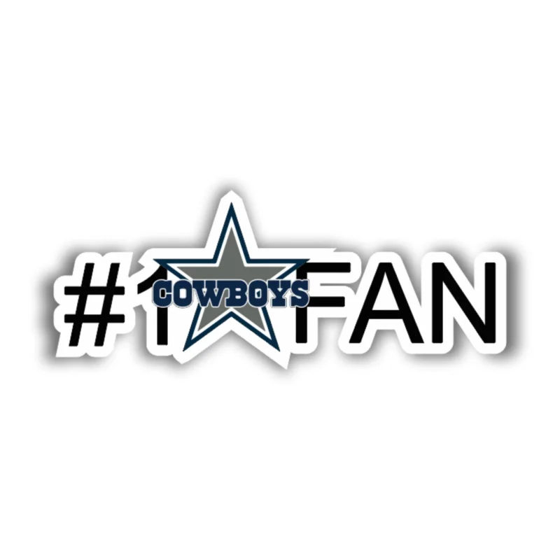 Dallas Cowboys - #1 Fan - Iron On DTF Transfer - Custom Size