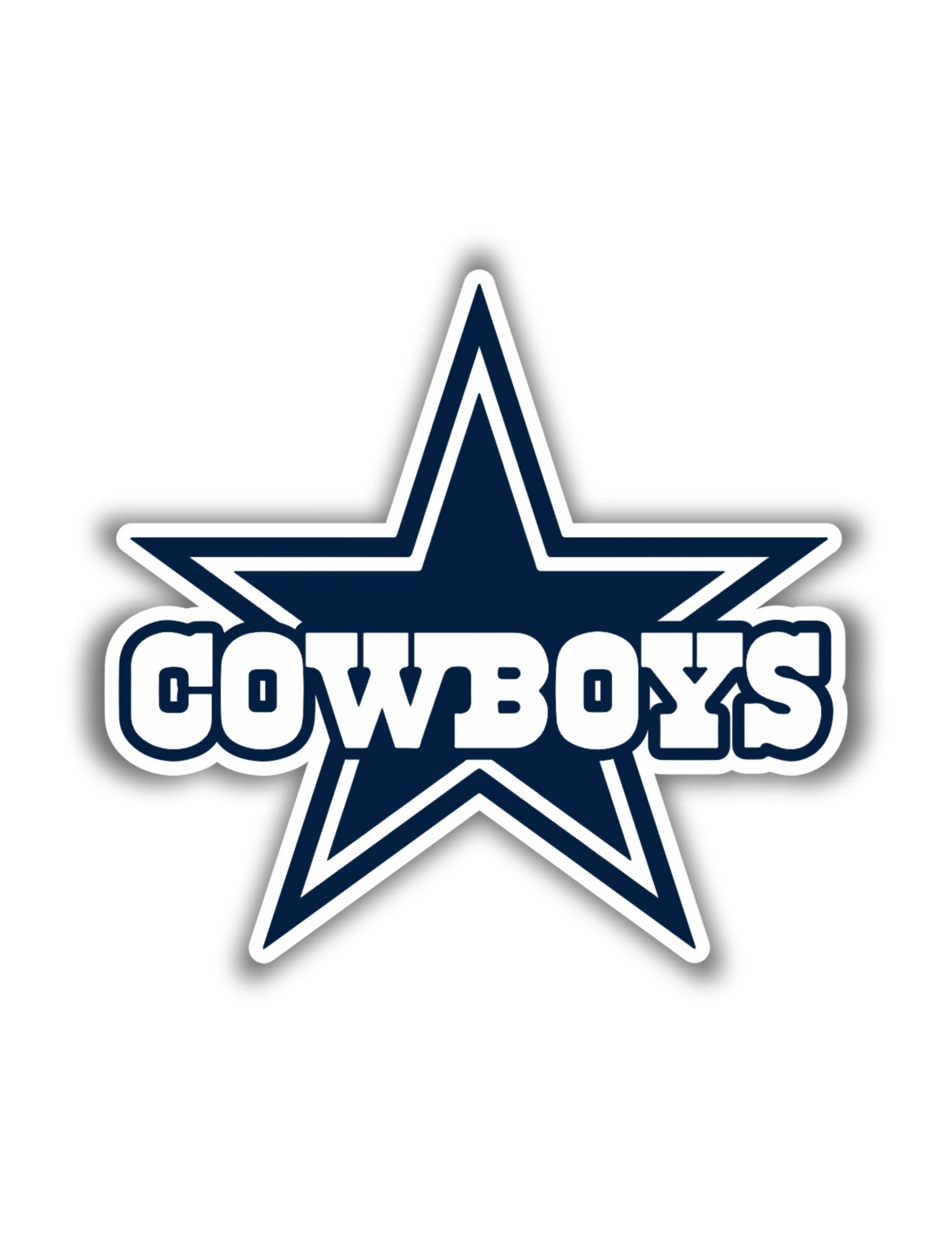 Dallas Cowboys - Blue Star - Iron On DTF Transfer - Custom Size