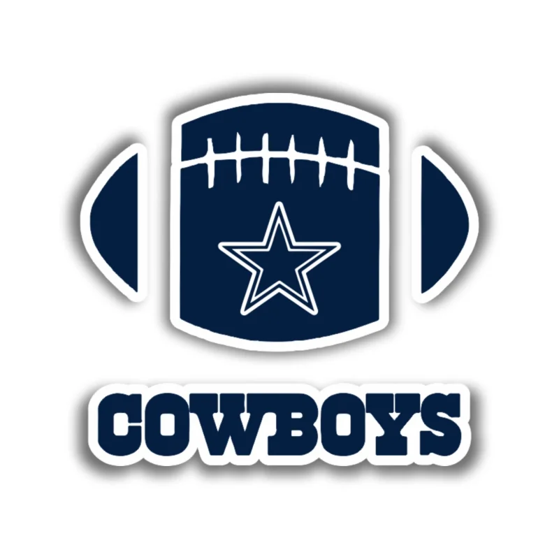 Dallas Cowboys - Football with Name - Iron On DTF Transfer - Custom Size