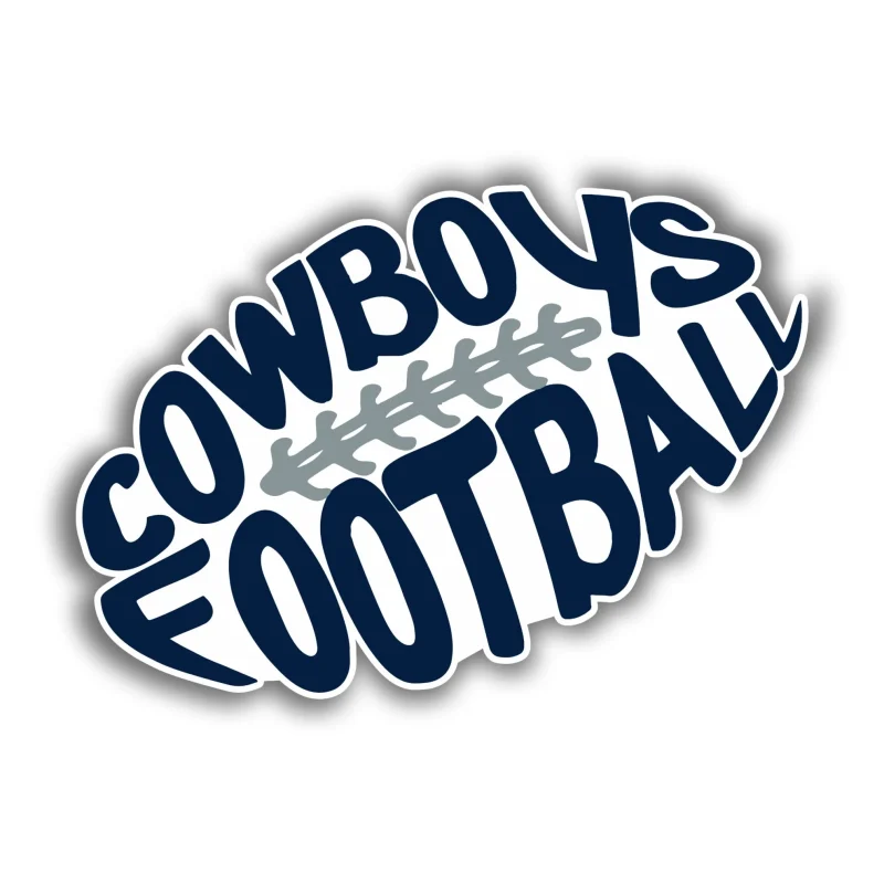 Dallas Cowboys - Football With Name - Temporary Tattoo
