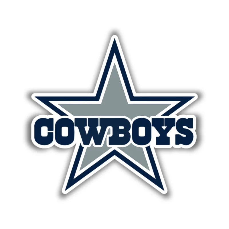 Dallas Cowboys - Gray Star With Name - Temporary Tattoo