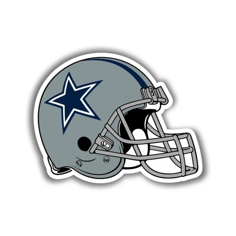 Dallas Cowboys - Helmet - Iron On DTF Transfer - Custom Size