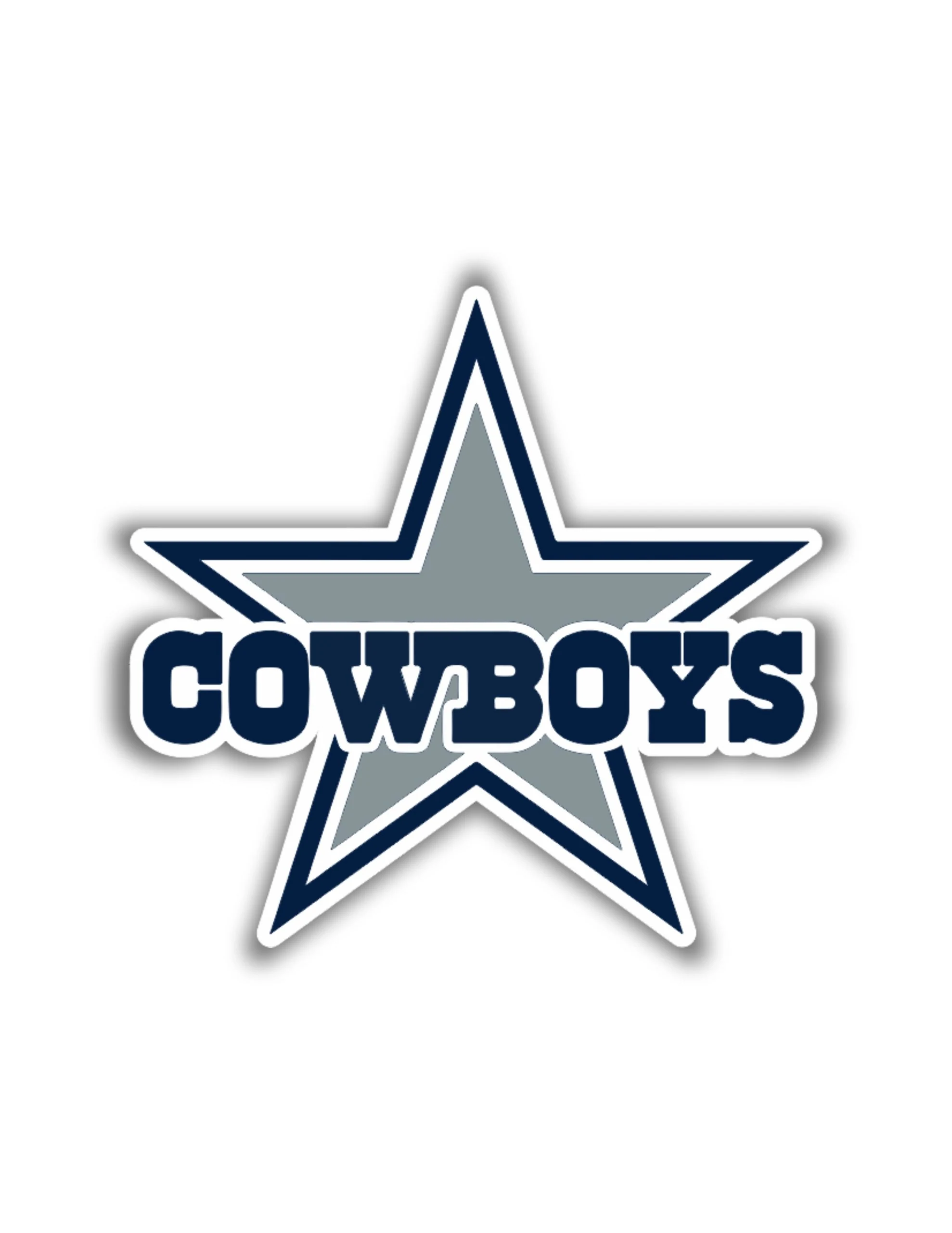 Dallas Cowboys - Iron On DTF Transfer - Custom Size