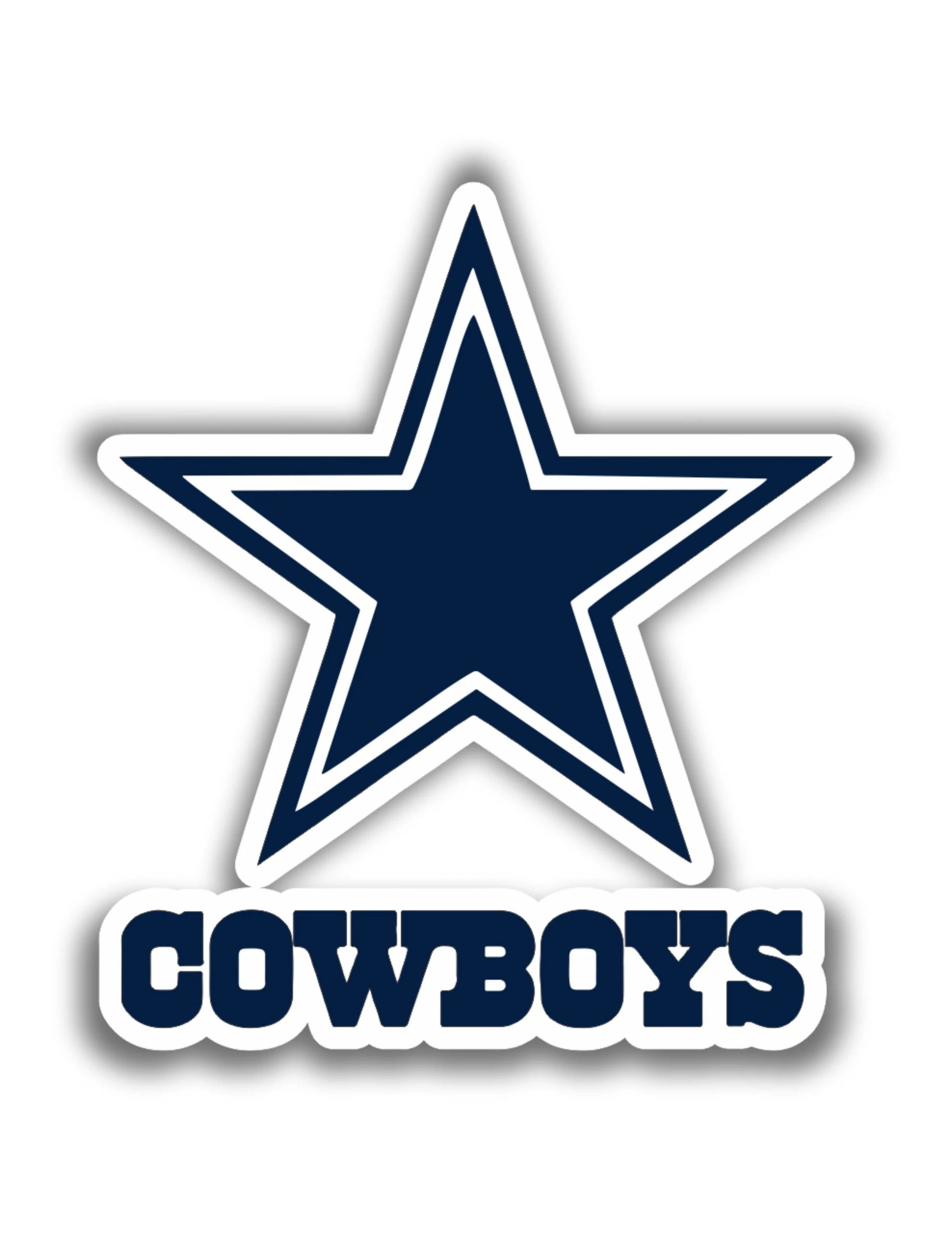 Dallas Cowboys - Iron On DTF Transfer - Custom Size