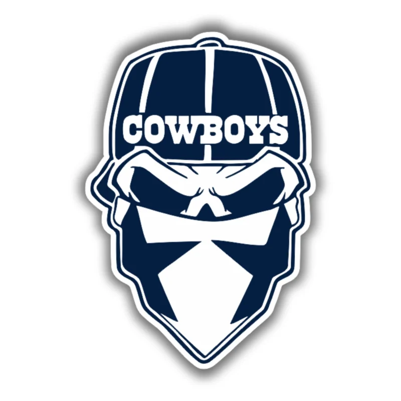 Dallas Cowboys - Skull - Iron On DTF Transfer - Custom Size