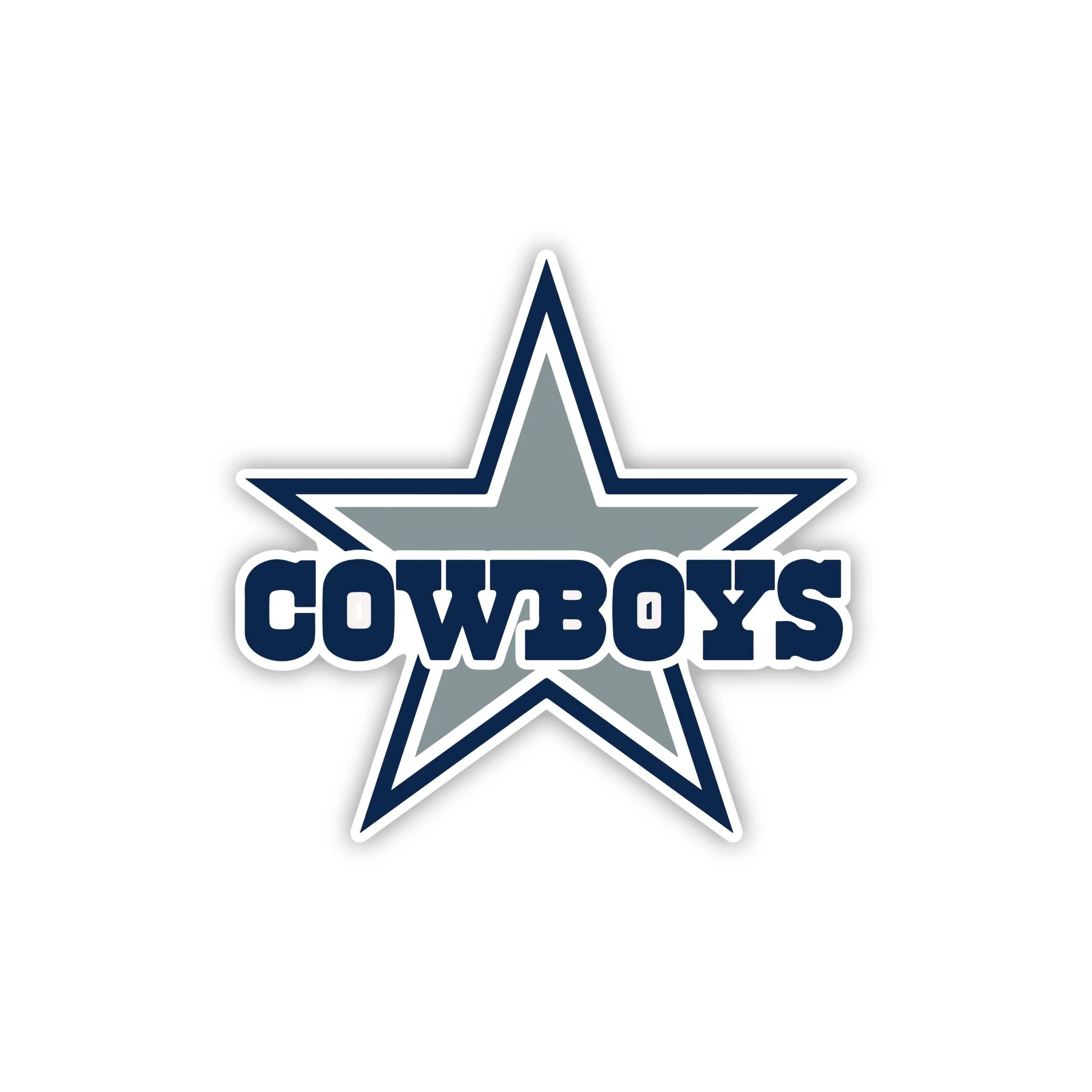 Dallas Cowboys - Star - Full Color Vinyl Sticker - Custom Size