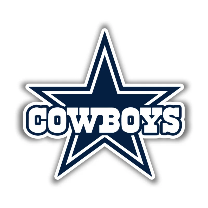 Dallas Cowboys - Star - Full Color Vinyl Sticker - Custom Size