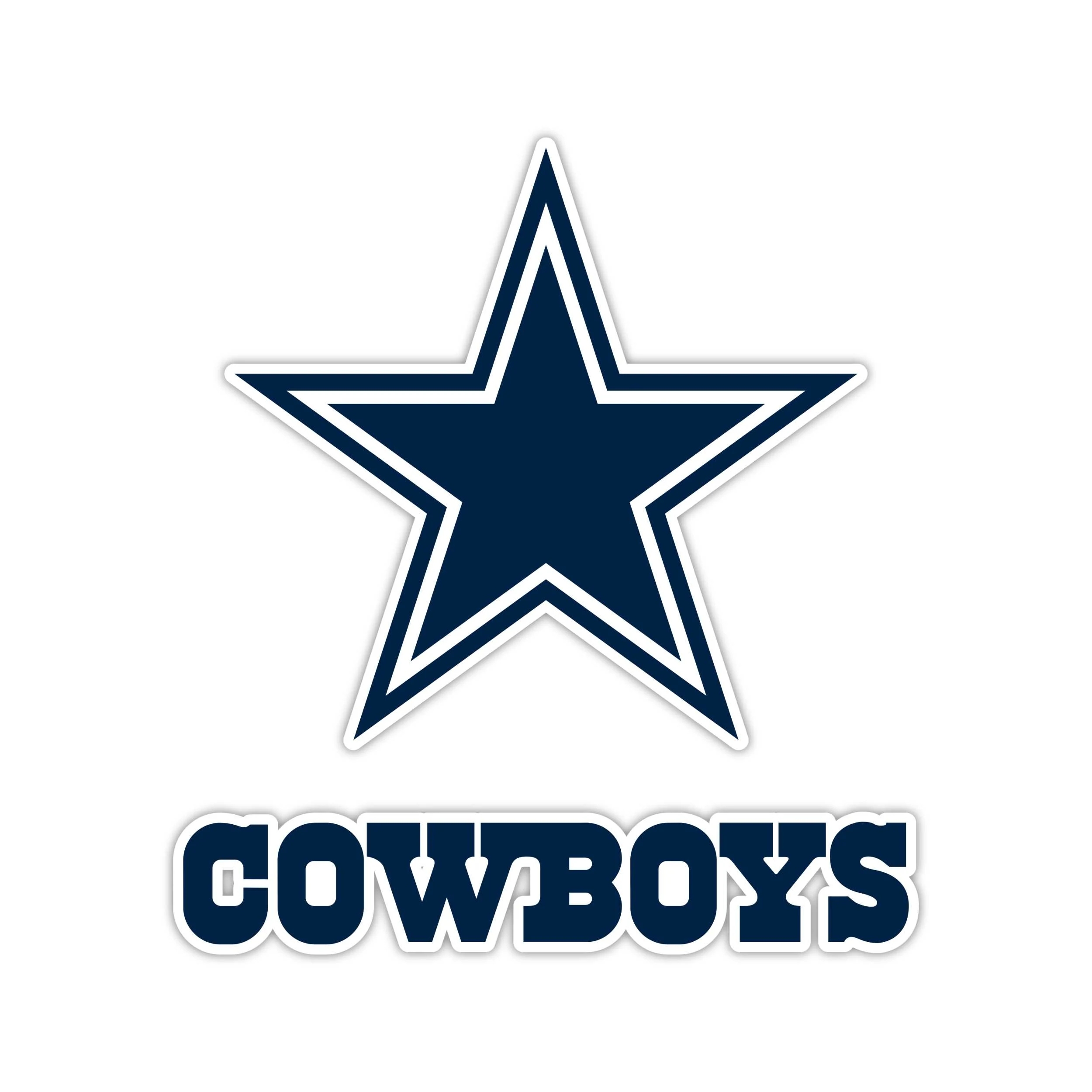 Dallas Cowboys - Star - Full Color Vinyl Sticker - Custom Size