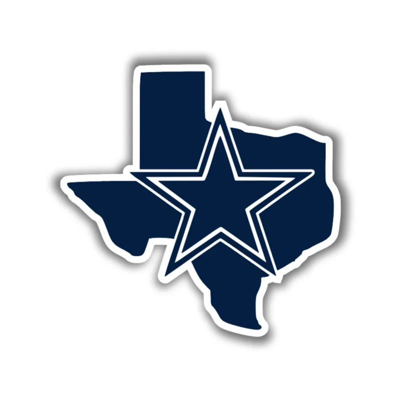 Dallas Cowboys - State - Iron On DTF Transfer - Custom Size