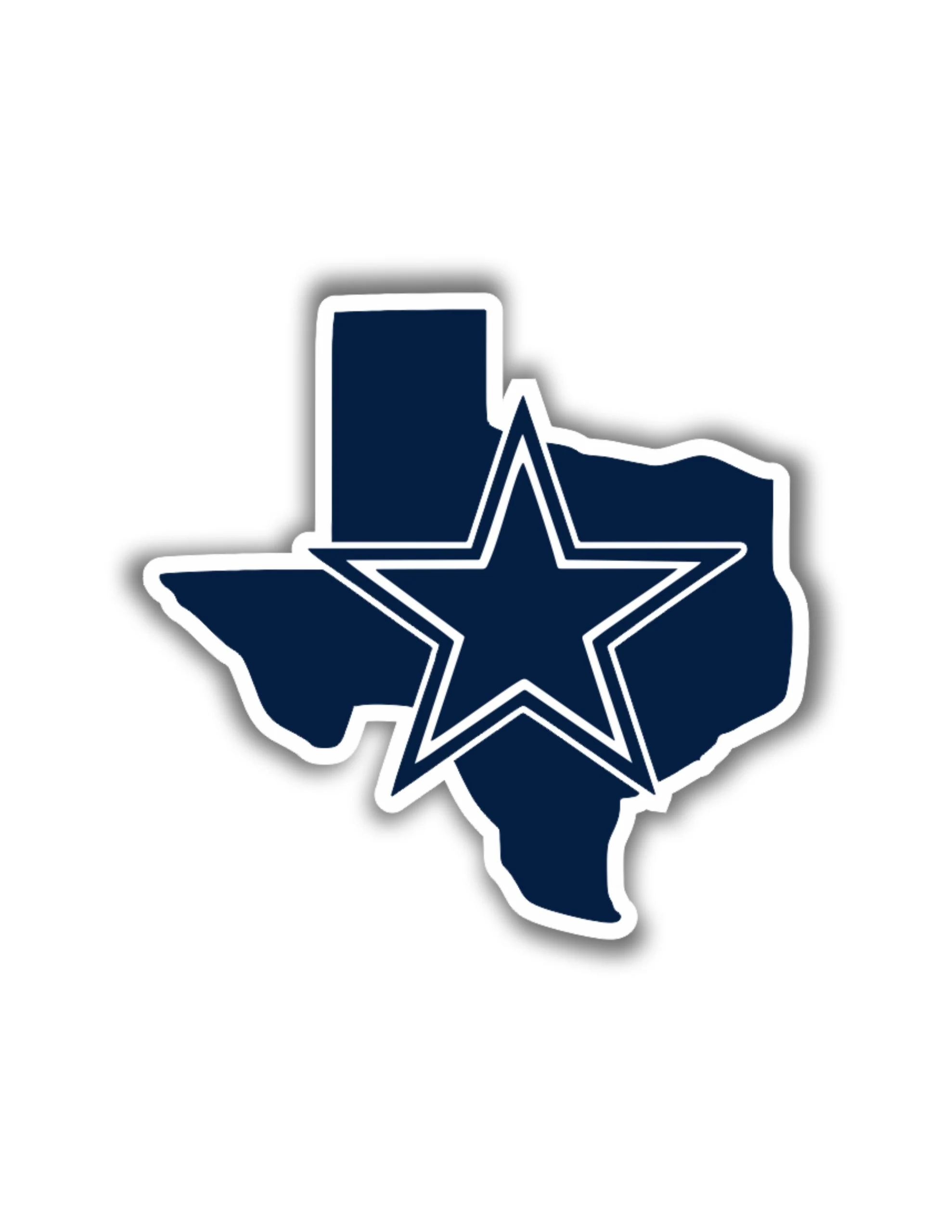 Dallas Cowboys - State - Iron On DTF Transfer - Custom Size