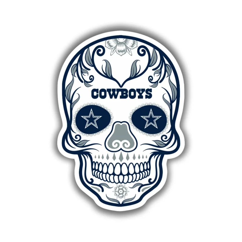 Dallas Cowboys - Sugar Skull - Temporary Tattoo