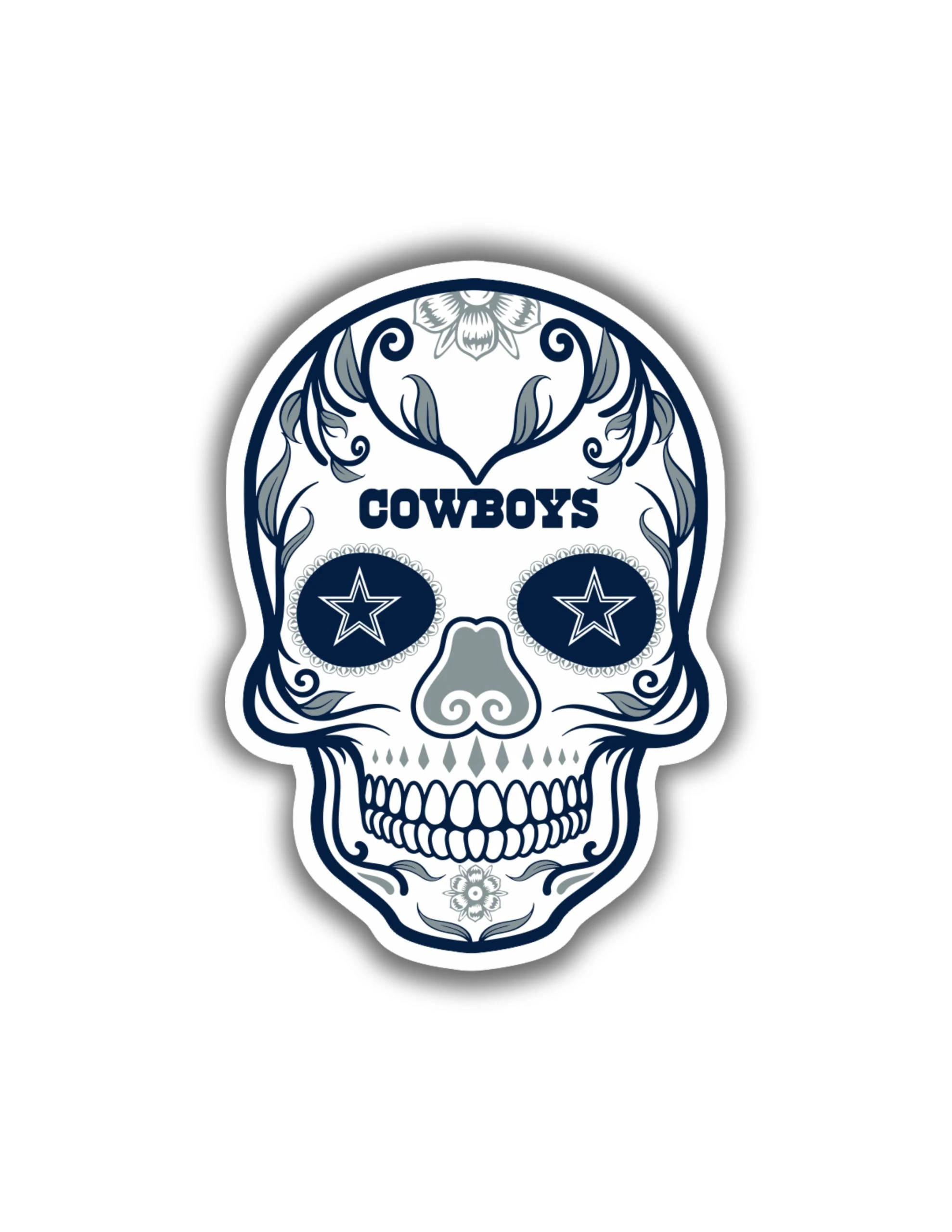 Dallas Cowboys - Sugar Skull - Temporary Tattoo