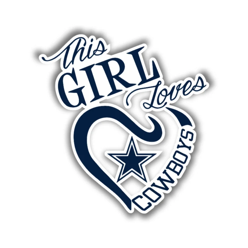 Dallas Cowboys - This Girl Loves Cowboys - Temporary Tattoo