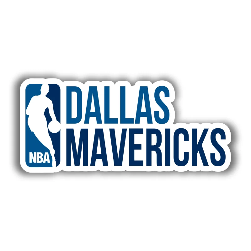 Dallas Mavericks - NBA Logo With Name - Iron On DTF Transfer - Custom Size