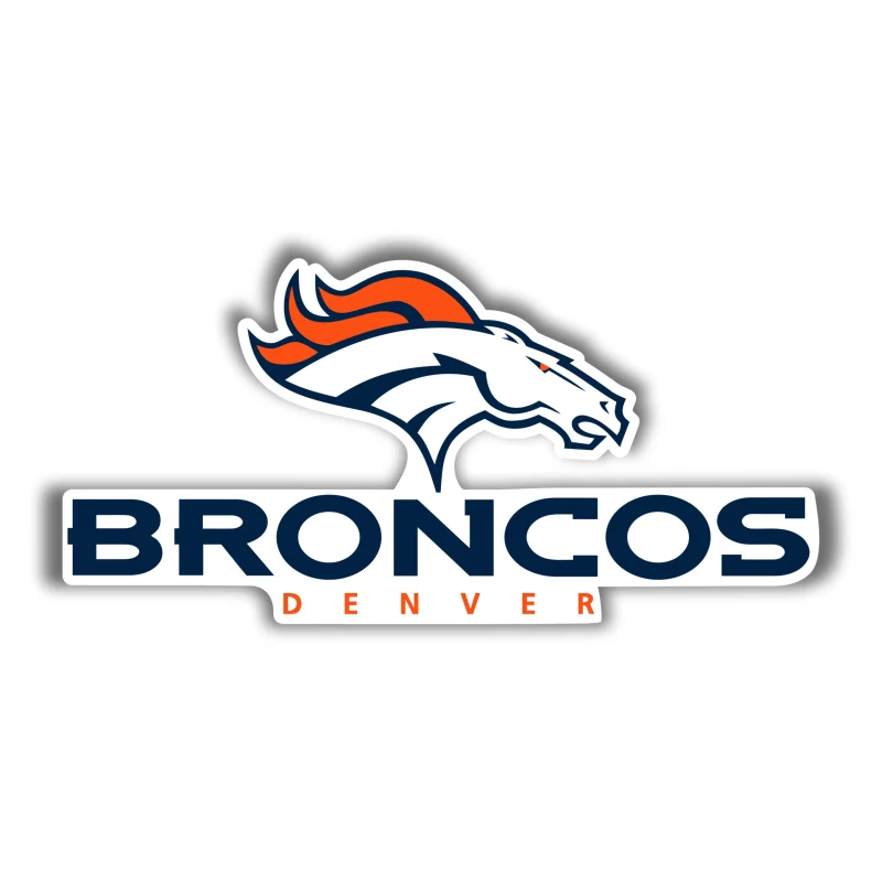 Denver Broncos - Full Color Vinyl Sticker - Custom Size