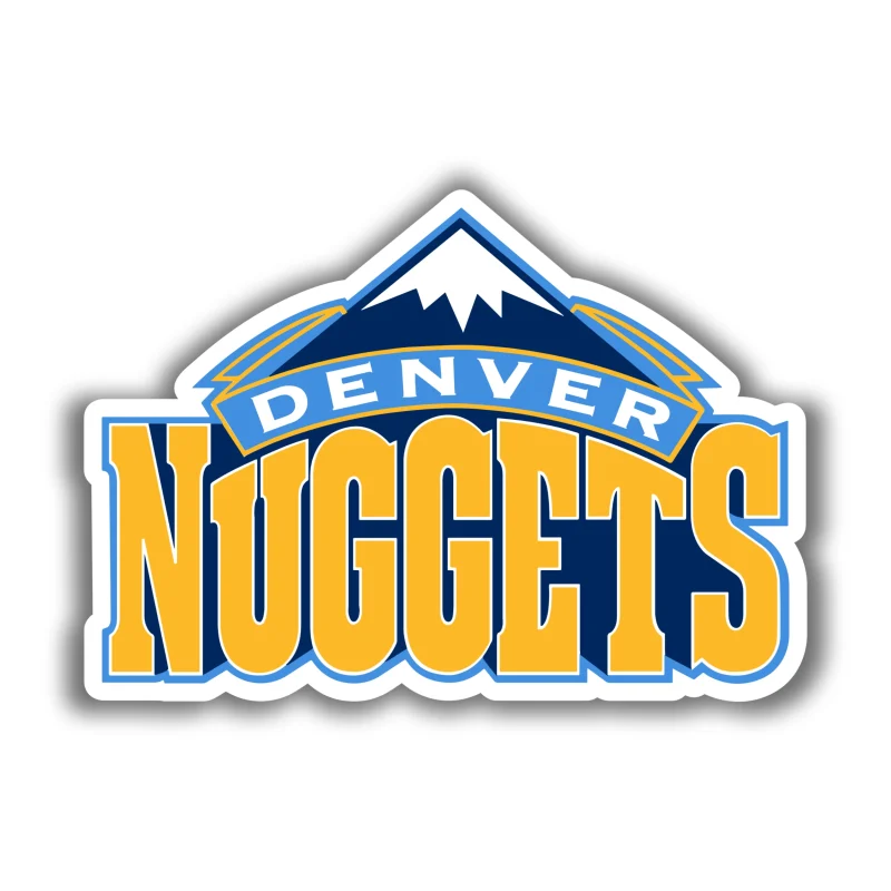Denver Nuggets - Mountain With Yellow Name - Iron On DTF Transfer - Custom Size