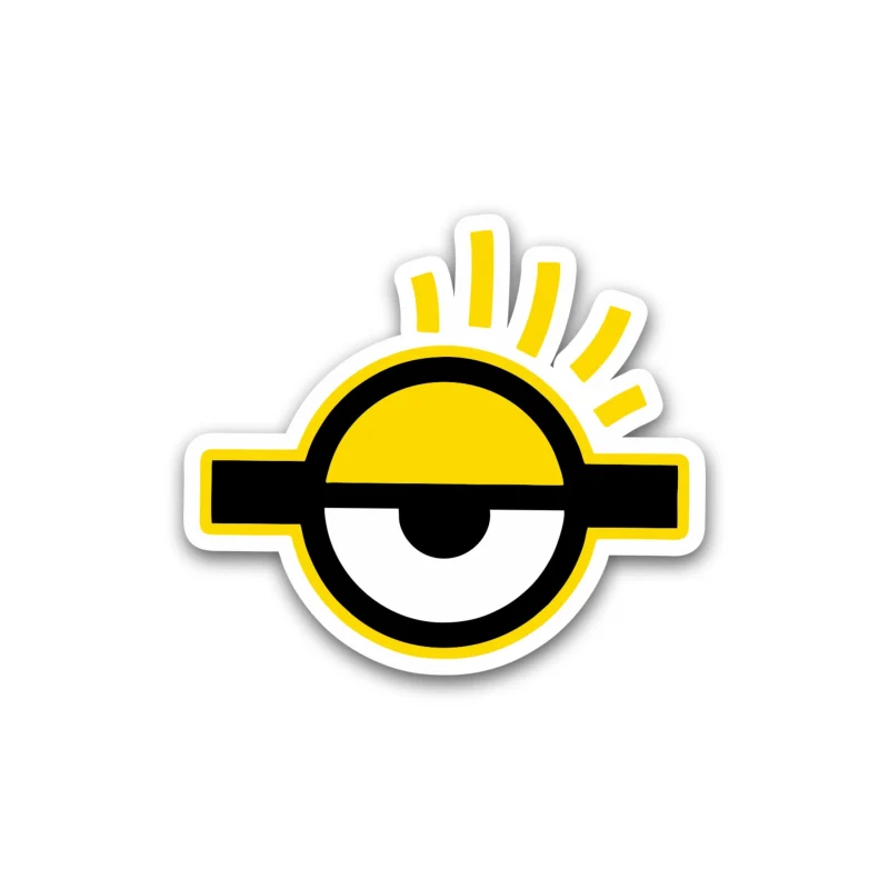 Despicable Me - Minion Eye - Full Color Vinyl Sticker - Custom Size