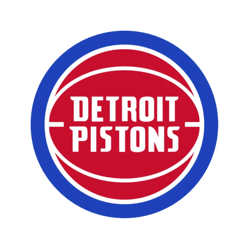 Detroit Pistons - Red Basketball - Iron On DTF Transfer - Custom Size