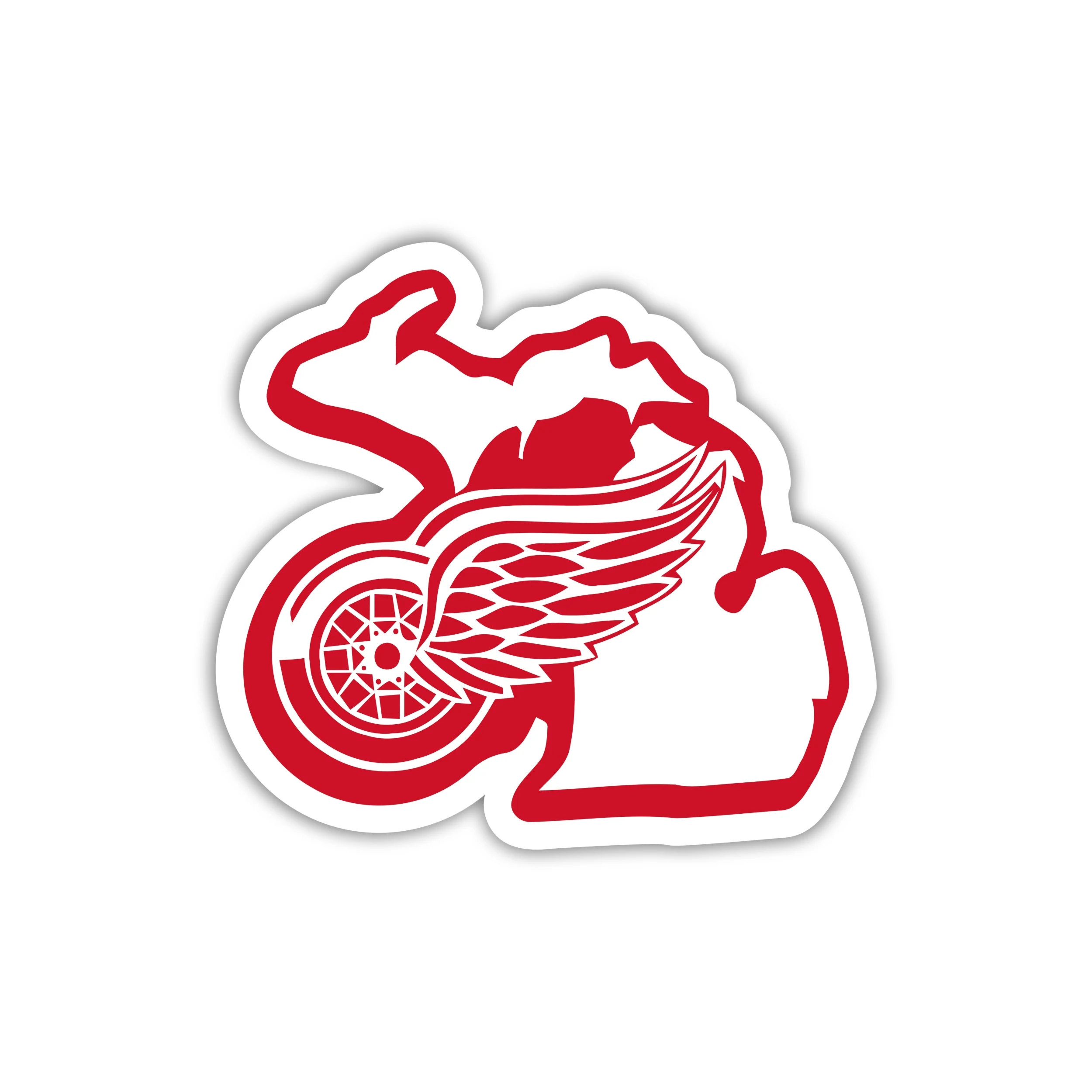 Detroit Red Wings - Michigan with Logo - Iron On DTF Transfer - Custom Size