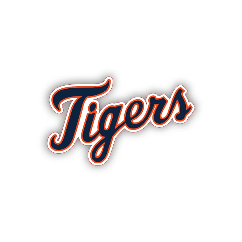 Detroit Tigers - Cursive Tiger- Iron On - Custom Size