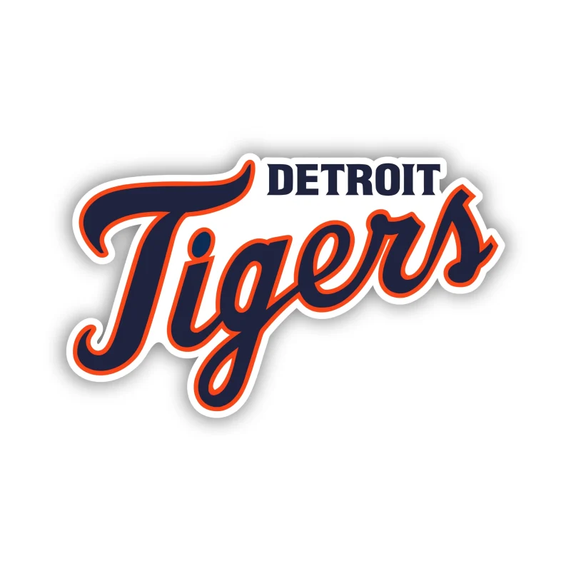 Detroit Tigers - Detroit Cursive Tigers - Iron On DTF Transfer - Custom Size