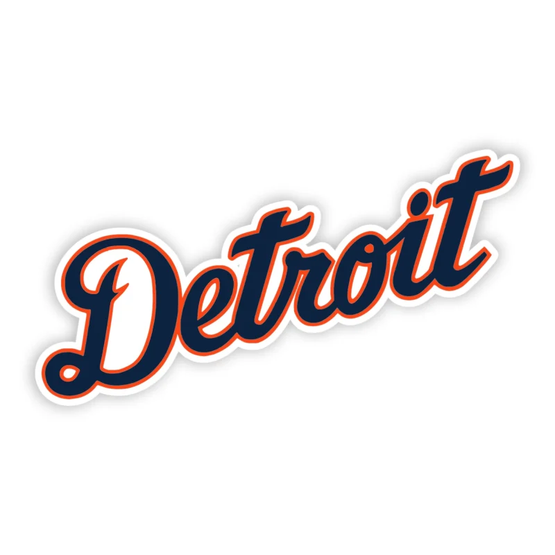 Detroit Tigers - Detroit - Full Color Vinyl Sticker - Custom Size