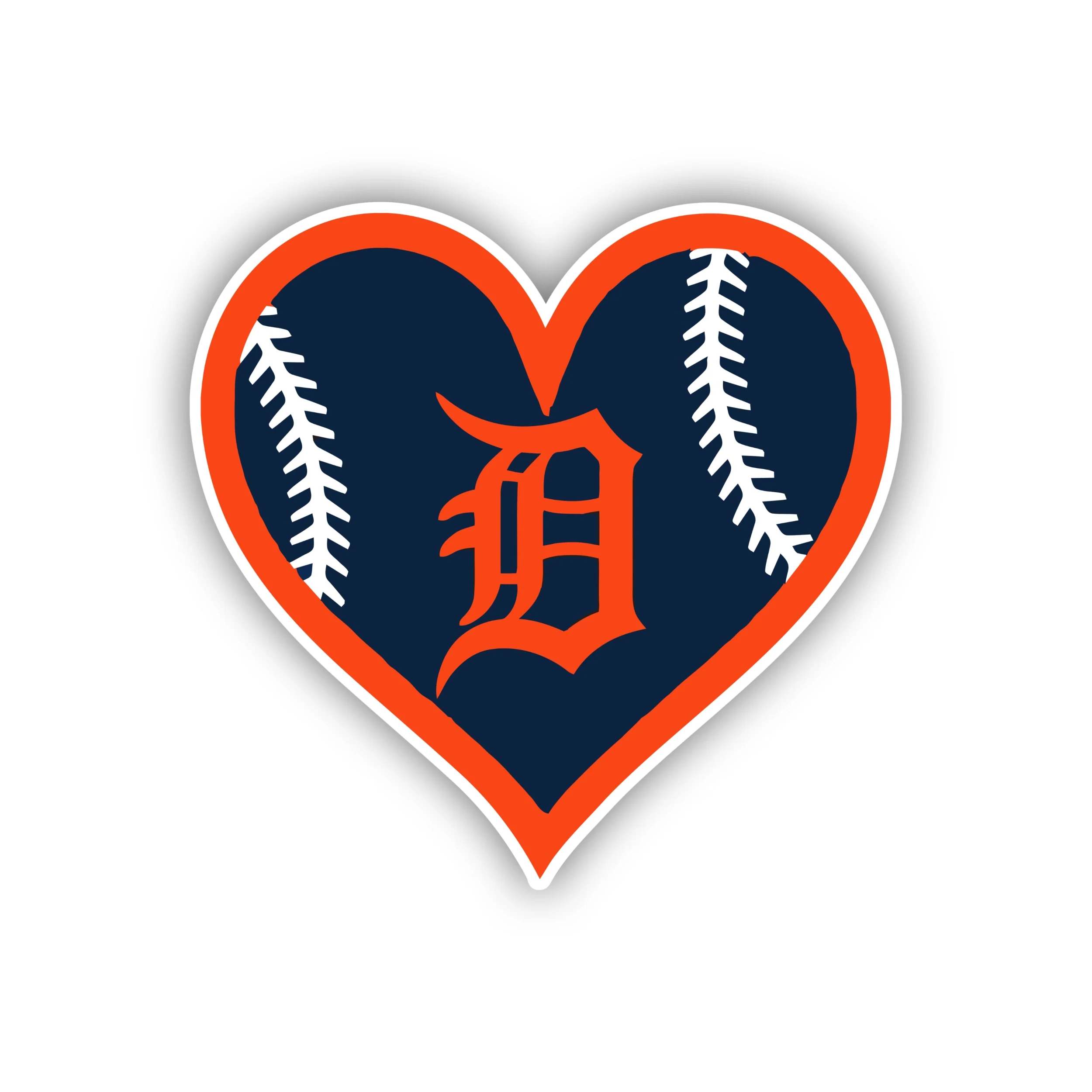 Detroit Tigers - Heart - Temporary Tattoo