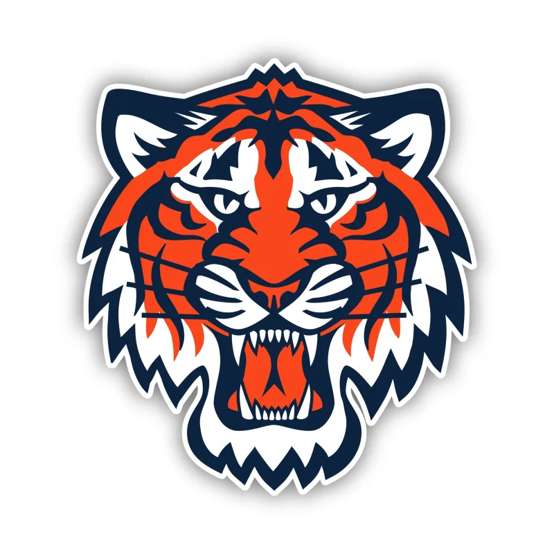 Detroit Tigers - Tiger Head - Iron On DTF Transfer - Custom Size