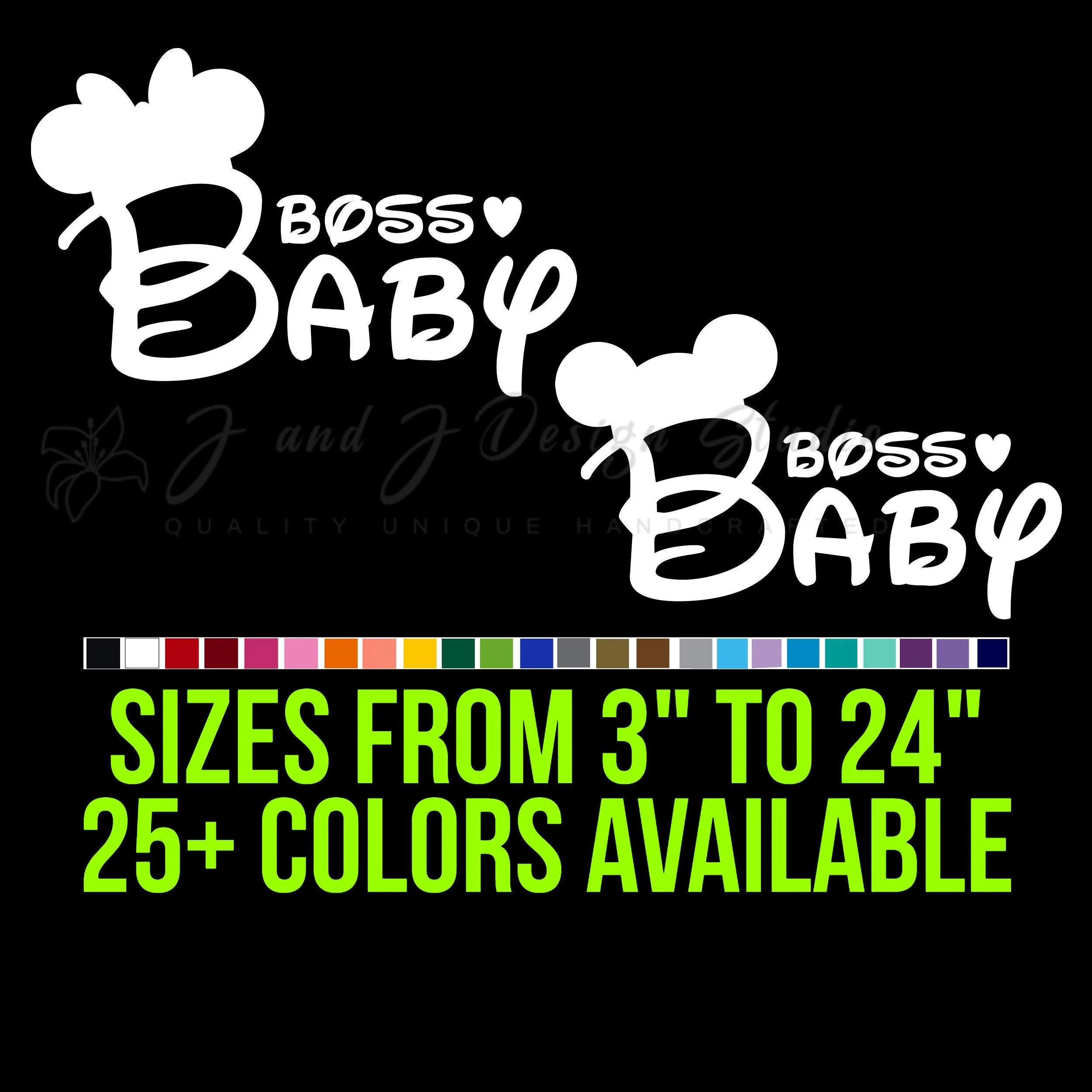 Disney Boss Baby Vinyl Decal - Custom Size