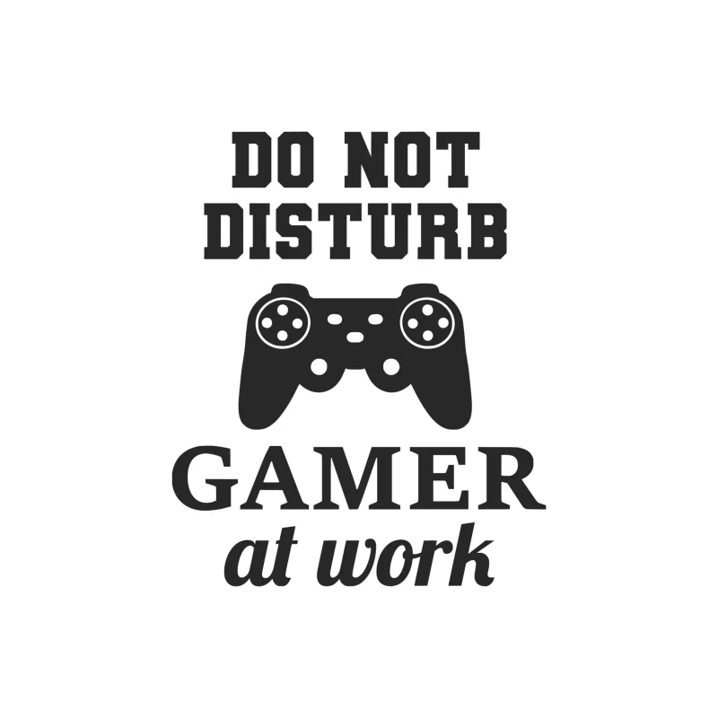 Do Not Disturb Gamer at Work Vinyl Decal - Custom Size