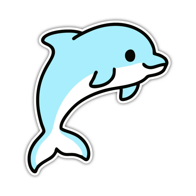 Dolphin - Iron On DTF Transfer - Custom Size