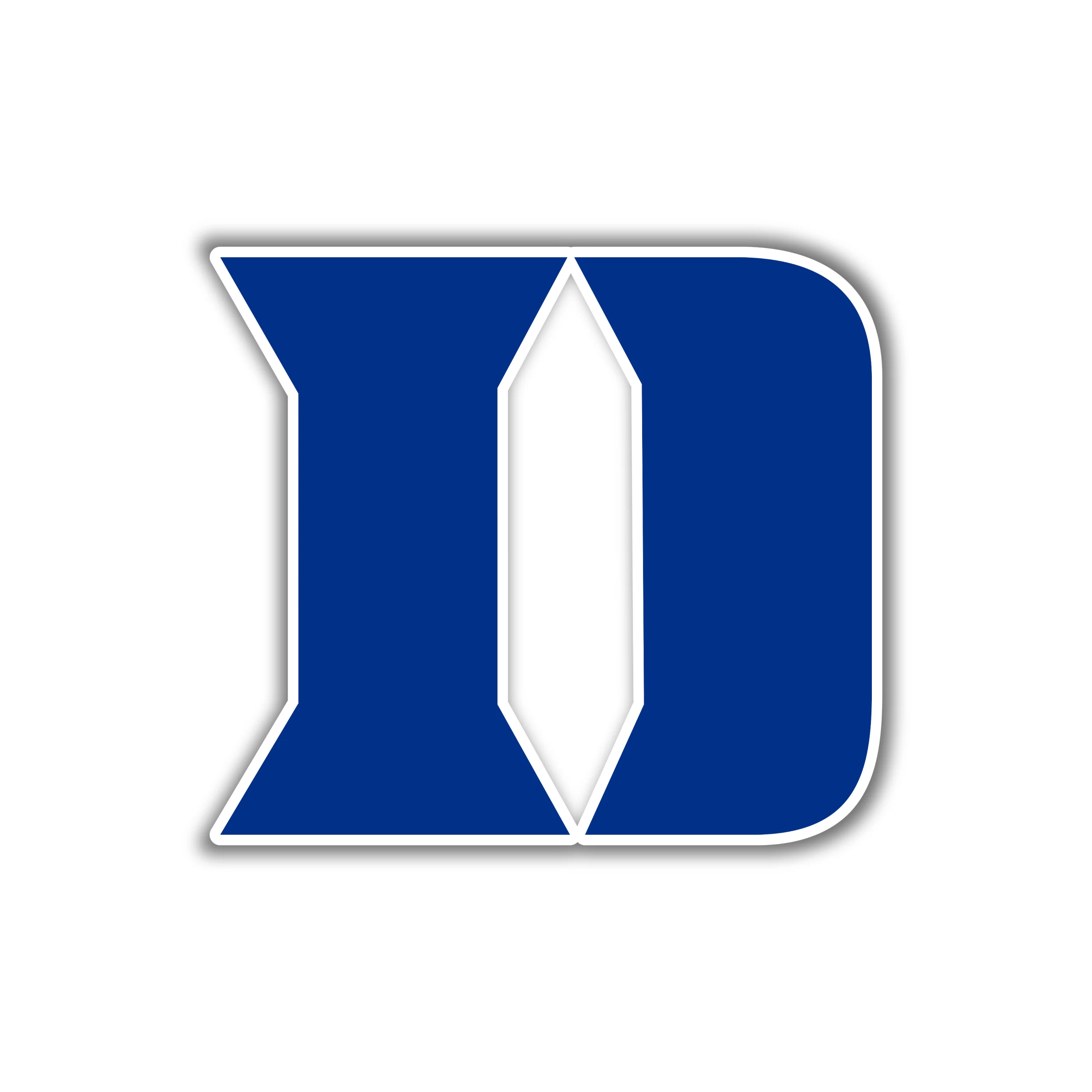 Duke Blue Devils - D - Full Color Vinyl Decal - Custom Size