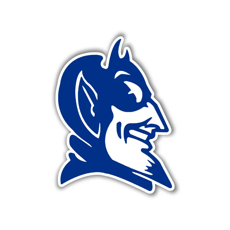 Duke Blue Devils - Head - Full Color Vinyl Decal - Custom Size