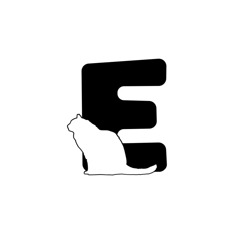 E - Alphabet - Vinyl Decal - Custom Size
